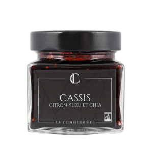 Confiture de cassis citron yuzu et chia 200g