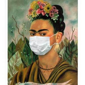 Affiche portrait masqué - Frida Kahlo
