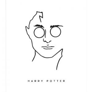 Affiche minimaliste - portrait Harry Potter