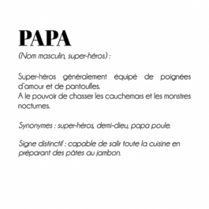 Affiche définition Papa Poule - idéale pour la fête des pères