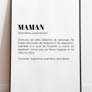 Affiche définition maman idéale pour offrir un cadeau à sa mère